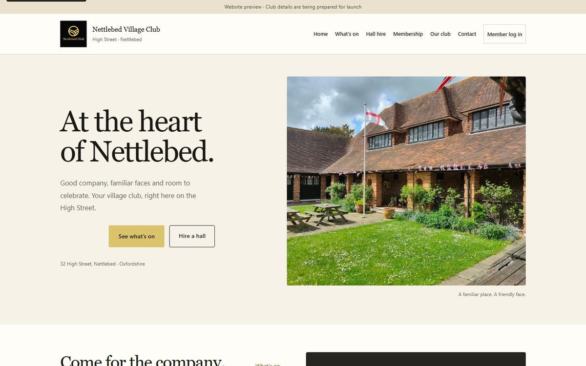 Nettlebed Village Club website